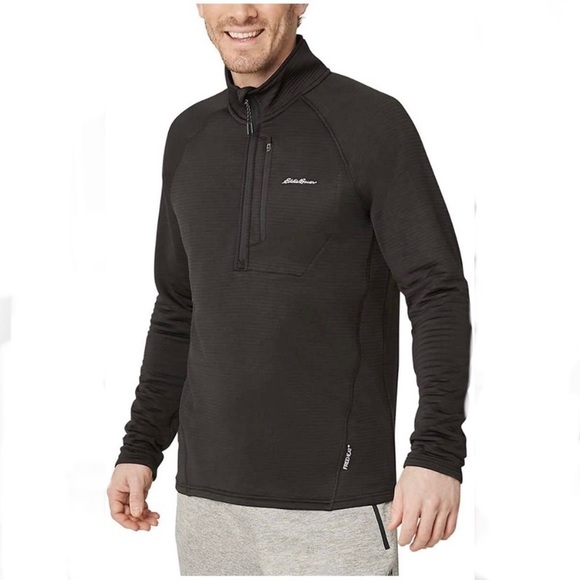 Eddie Bauer fleece jacket men with zipper chest pocket - Picture 1 of 5